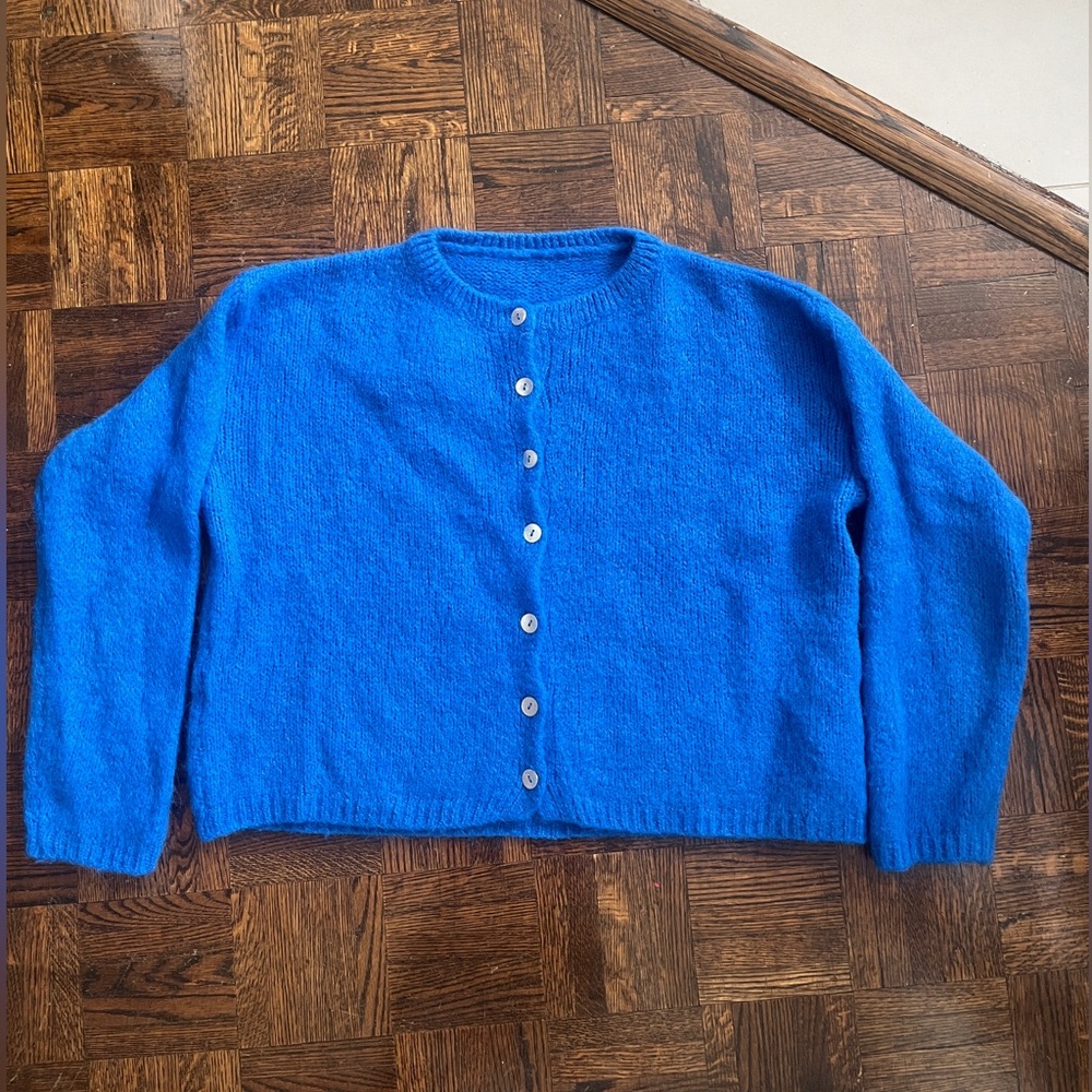 Parisian Cobalt Blue Women's Cardigan - Size M